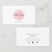 ★ schönes Rosa bilden Visitenkarte (Vorne/Hinten)