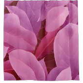Schönes rosa Blattmuster Duschvorhang (Vorderseite)