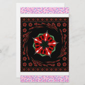 Schönes rosa blaues Herz für Liebe-Design Briefpapier (Vorne/Hinten)