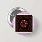 Schönes rosa blaues Herz für Liebe-Design Button (Vorne & Hinten)