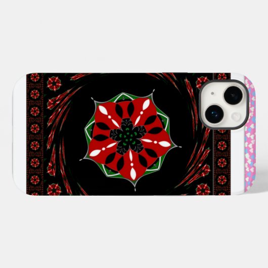 Schönes rosa blaues Herz für Liebe-Design Case-Mate iPhone Hülle (Rückseite (Horizontal))
