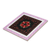 Schönes rosa blaues Herz für Liebe-Design Fliese (Seite)