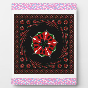 Schönes rosa blaues Herz für Liebe-Design Fotoplatte