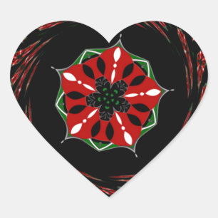 Schönes rosa blaues Herz für Liebe-Design Herz-Aufkleber