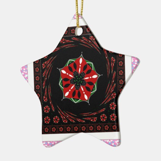 Schönes rosa blaues Herz für Liebe-Design Keramik Ornament (Links)