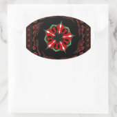 Schönes rosa blaues Herz für Liebe-Design Ovaler Aufkleber (Tasche)