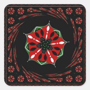 Schönes rosa blaues Herz für Liebe-Design Quadratischer Aufkleber