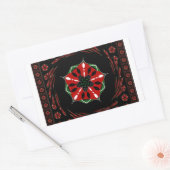 Schönes rosa blaues Herz für Liebe-Design Rechteckiger Aufkleber (Umschlag)