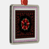 Schönes rosa blaues Herz für Liebe-Design Silbernes Ornament (Rechts)