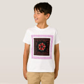 Schönes rosa blaues Herz für Liebe-Design T-Shirt (Vorne ganz)