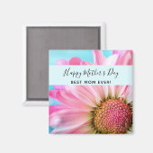 Schönes Rosa Blume Foto Muttertag Magnet (Vorderseite/Rückseite)