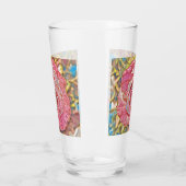 Schönes Rosa-Blume-Gemälde Glas (Links)