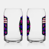 Schönes rosa Blume Muster Dosenglas (Rechts)