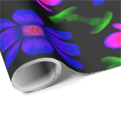 Schönes rosa Blume Muster Geschenkpapier (Rolleneckpunkt)