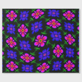 Schönes rosa Blume Muster Geschenkpapier (Flach)