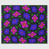 Schönes rosa Blume Muster Geschenkpapier (Flach)