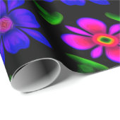 Schönes rosa Blume Muster Geschenkpapier (Rolleneckpunkt)