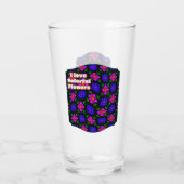 Schönes rosa Blume Muster Glas (Rückseite)
