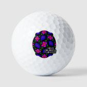 Schönes rosa Blume Muster Golfball (Vorderseite)