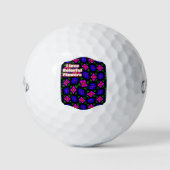 Schönes rosa Blume Muster Golfball (Vorderseite)