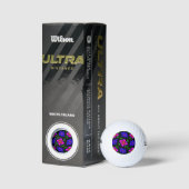 Schönes rosa Blume Muster Golfball (Verpackungen)