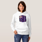 Schönes rosa Blume Muster Hoodie (Vorne ganz)