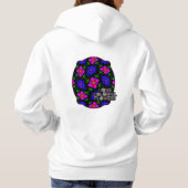 Schönes rosa Blume Muster Hoodie (Rückseite)