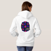 Schönes rosa Blume Muster Hoodie (Schwarz voll)