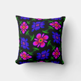 Schönes rosa Blume Muster Kissen