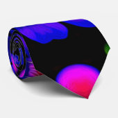 Schönes rosa Blume Muster Krawatte (Gerollt)