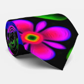 Schönes rosa Blume Muster Krawatte (Gerollt)