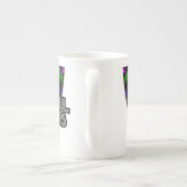 Schönes rosa Blume Muster Porzellantasse (Rückseite)