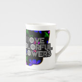 Schönes rosa Blume Muster Porzellantasse (Rechts)