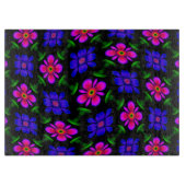 Schönes rosa Blume Muster Schneidebrett (Vorderseite)