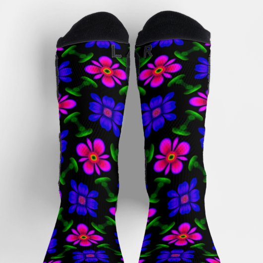 Schönes rosa Blume Muster Socken (Oben)