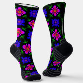 Schönes rosa Blume Muster Socken (Gewinkelt)