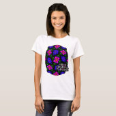 Schönes rosa Blume Muster T-Shirt (Vorne ganz)