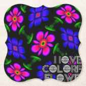 Schönes rosa Blume Muster Untersetzer (Vorderseite)