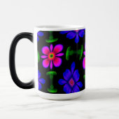 Schönes rosa Blume Muster Verwandlungstasse (Links)