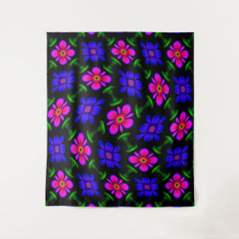 Schönes rosa Blume Muster Wandteppich