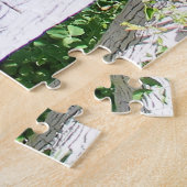 Schönes rosa Blumen-Bogen-Puzzlespiel Puzzle (Seite)