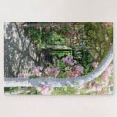 Schönes rosa Blumen-Bogen-Puzzlespiel Puzzle (Horizontal)