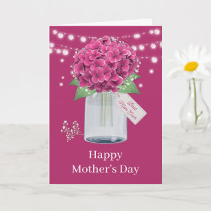 Schönes rosa Blumen-Muttertagsgeschenk Karte