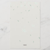 Schönes rosa Blumengestein Briefpapier (Rückseite)