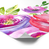 Schönes rosa Brautparty Begrüßungszeichen Poster (Ecke)