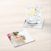 schönes rosa Brautparty Rechteckiger Pappuntersetzer (Vor Ort)