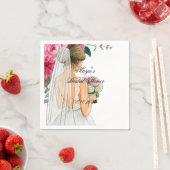 schönes rosa Brautparty Serviette (Beispiel)