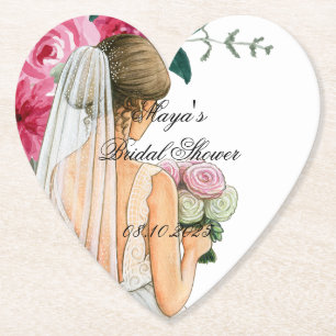 schönes rosa Brautparty Untersetzer