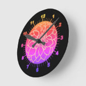 Schönes rosa Dahlia Runde Wanduhr (Winkel)