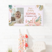 Schönes rosa Dino Banner (Insitu)